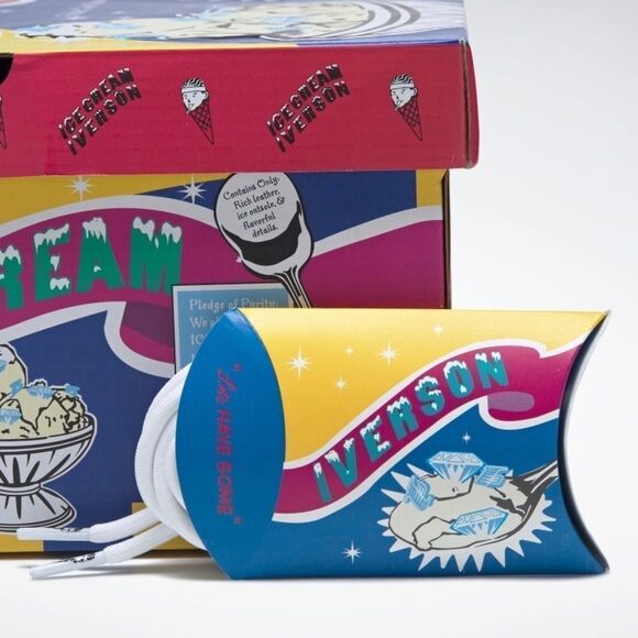 RARE Reebok x BBC Pharrell Ice Cream Answer 5 Mu Cherry Sneakers NWT Mens 7 - Picture 6 of 16